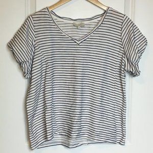 Lucky Brand Balloon Sleeve Striped T-shirt Top